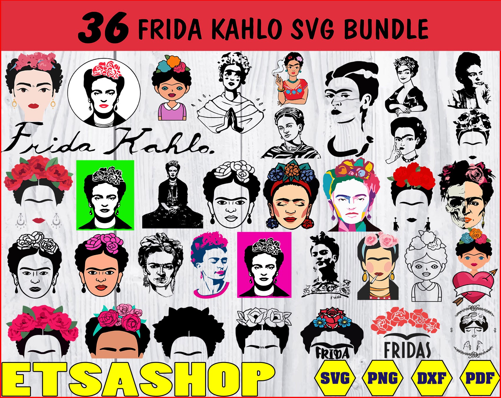 Download 163 Baby Frida Kahlo Svg SVG PNG EPS DXF File for Cricut, Silhouette and Other Machine