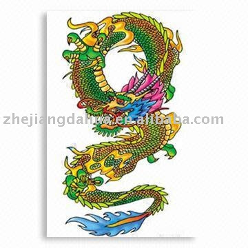 Dragon Tattoo Temporária etiqueta. Termos do pagamento: L/C,T/T 