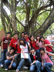 Group pic at the park between the lecture hall & lab