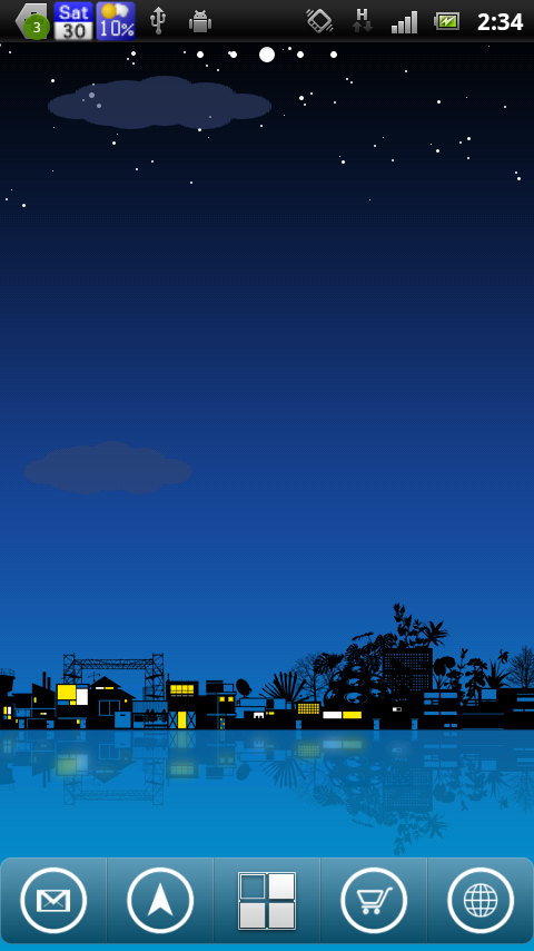 Xperia Report Xperia Arcの癒し系ライブ壁紙 Midnight Town ツブヤキ