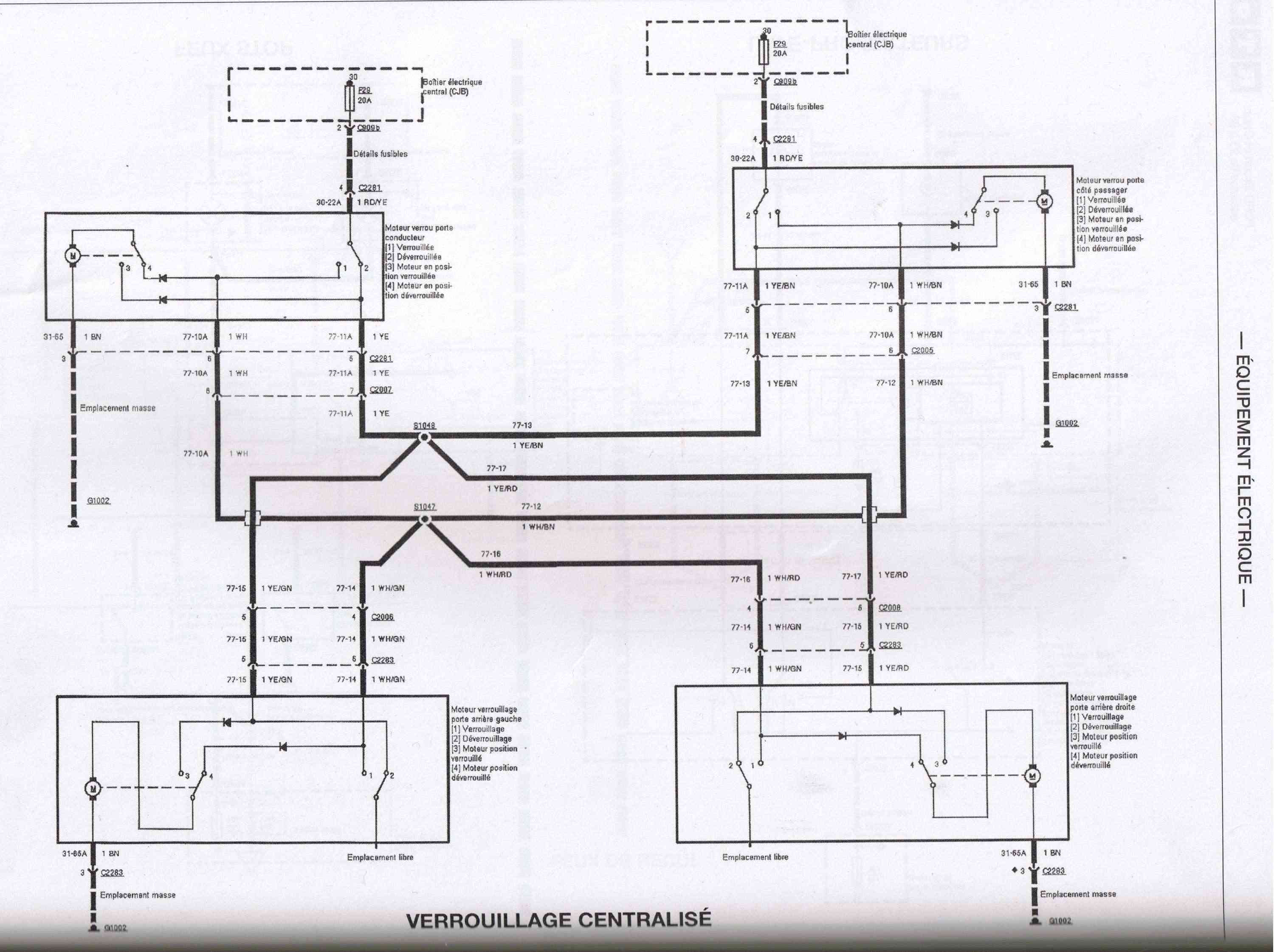 Branchement d'un boitier de fermeture à distance additionnel - Escort