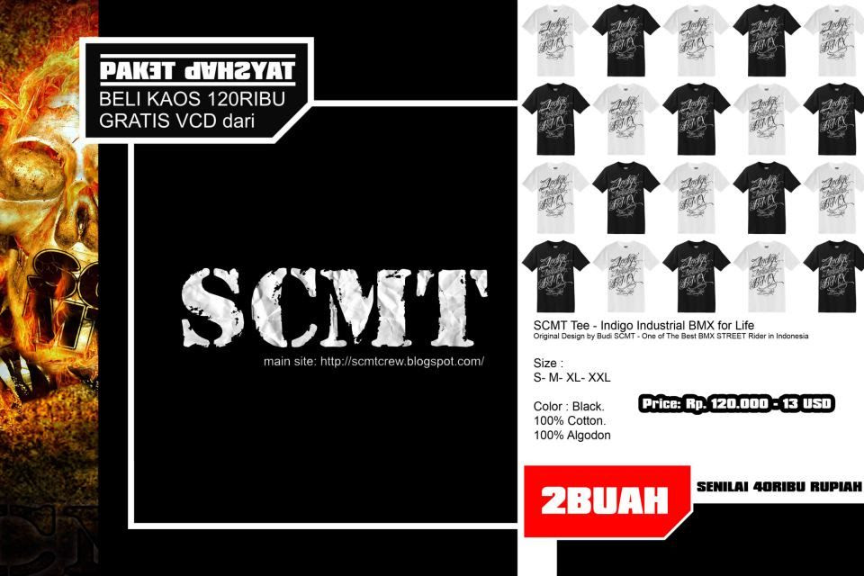 SCMT Tee - Indigo Industrial BMX for Life