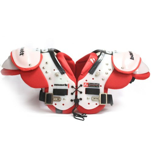 MARK I football shoulder pad pro, size M, scarlet