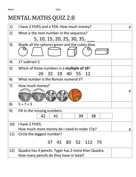  year 8 maths worksheets mental maths worksheets mental math free