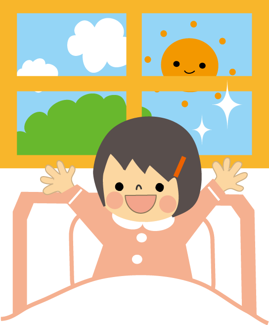 早寝早起きのイラスト 無料イラスト フリー素材