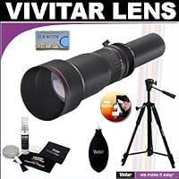Vivitar 650-1300mm f/8-16 SERIES 1 Telephoto Zoom Lens + Vivitar Tripod + Vivitar Cleaning Kit For The Sony Alpha DSLR A100, A200, A300, A350, A700, A900 & Minolta Maxxum Digital SLR Cameras