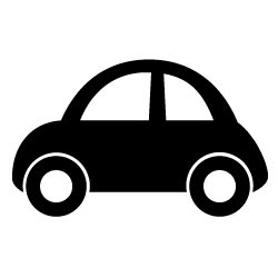 黒い自動車ビートルン2 車の無料イラストc23