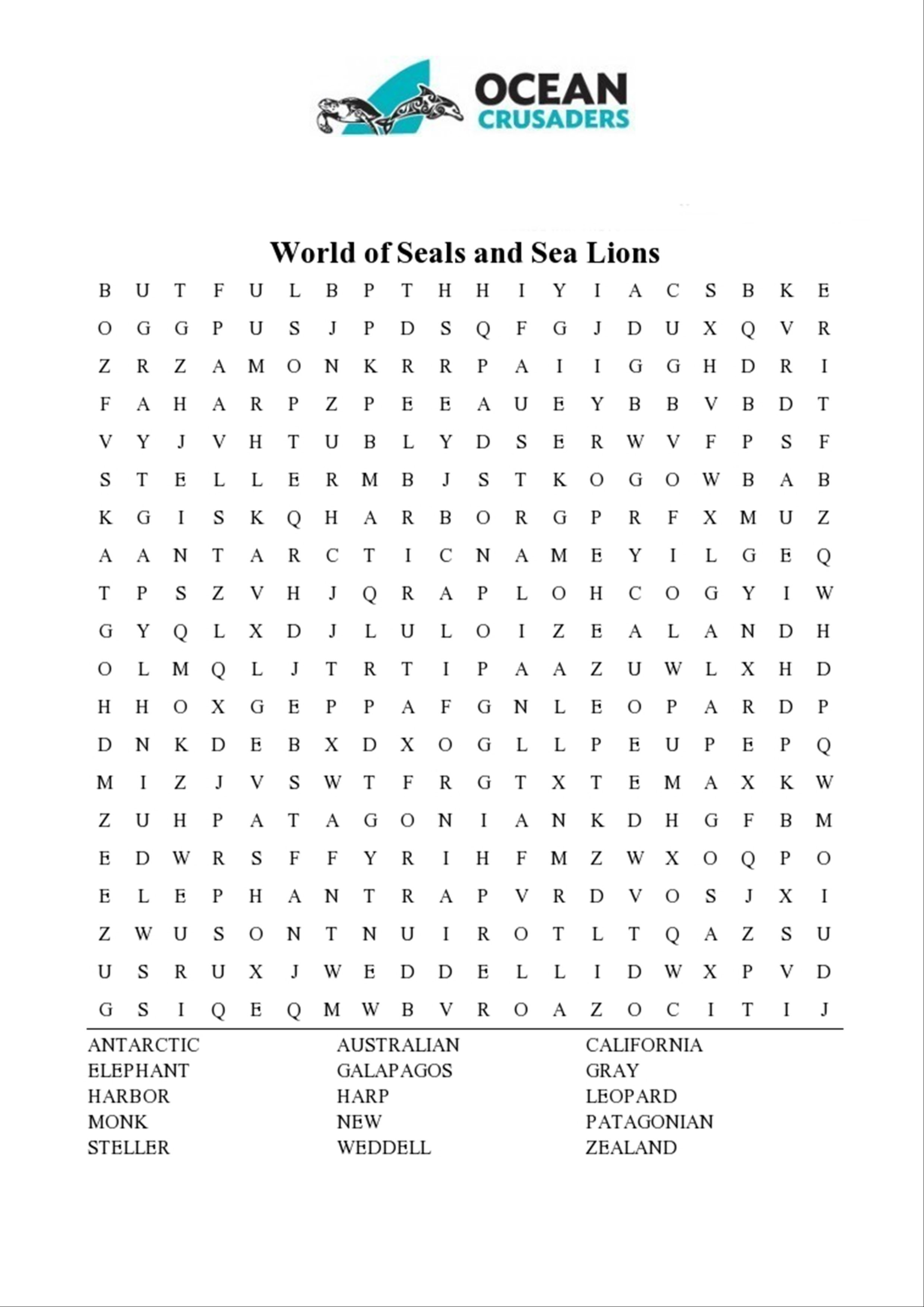 games puzzles ocean crusaders