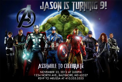 Avengers Invitations Template