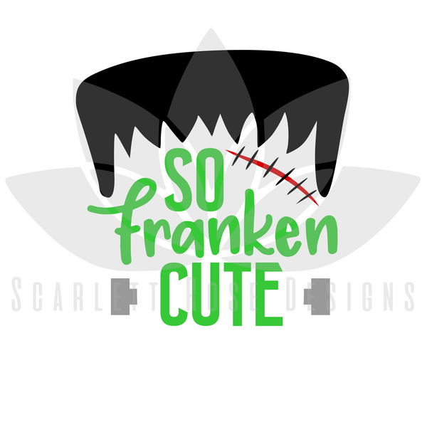 Download Halloween SVG cut file, So Franken Cute boy shirt ...