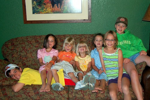 All the kids posing for a picture...