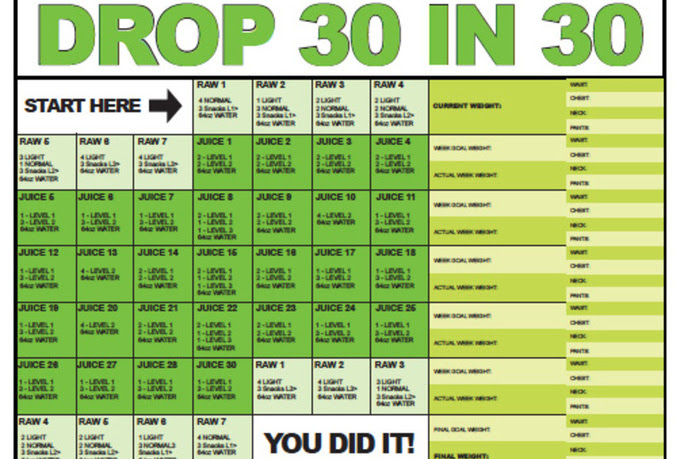 30 day diet plan for weight loss