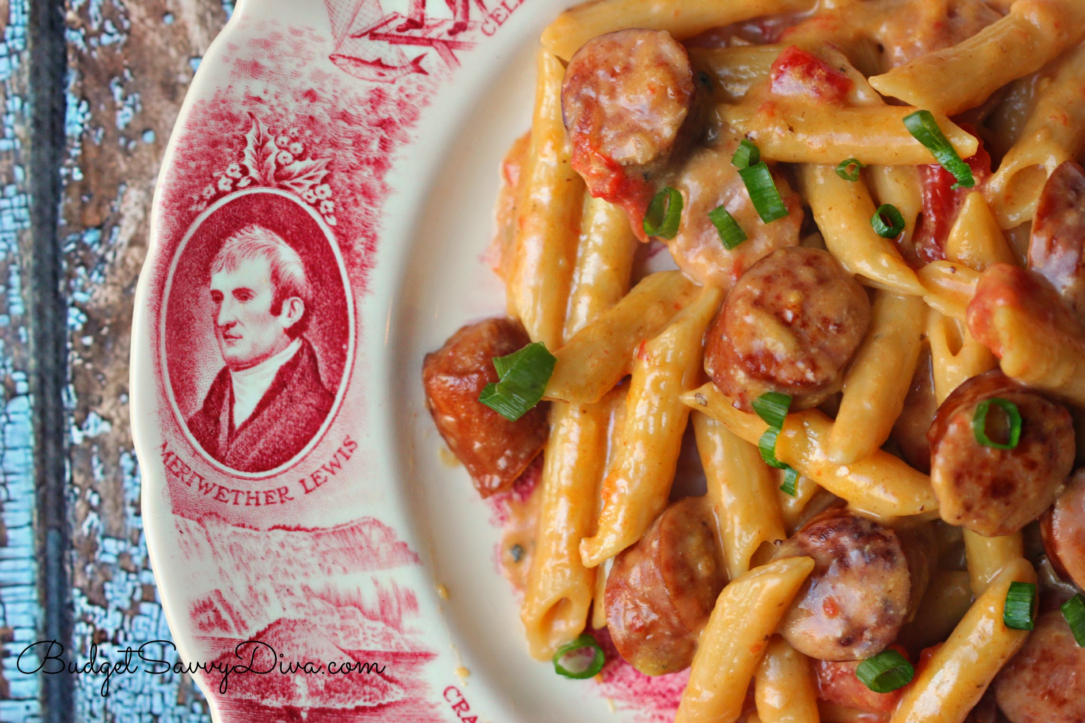 One Pan Cheesy Smoked Sausage & Pasta