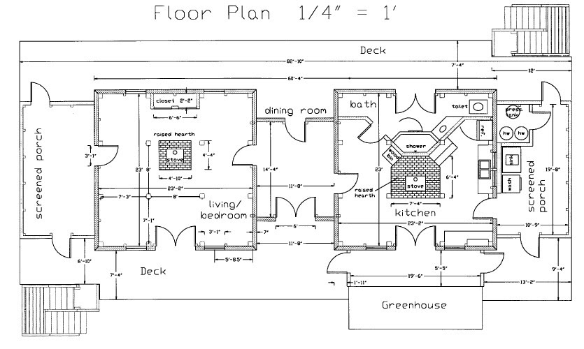 The CAD drawing below shows the floor plan for our house. The CAD drawing below shows the floor plan for our house.