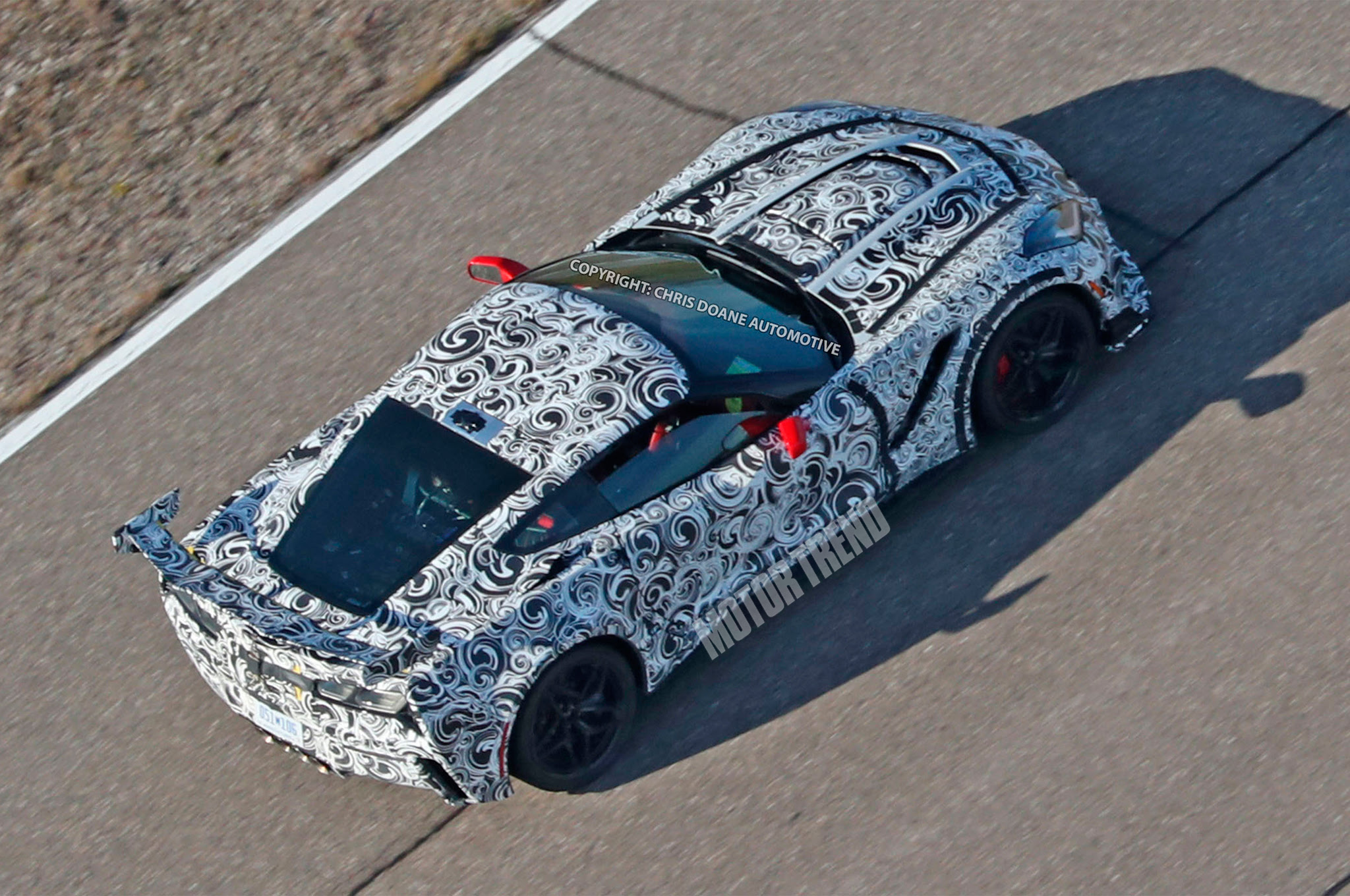 2017 Chevrolet Corvette ZR1 prototype rear top view