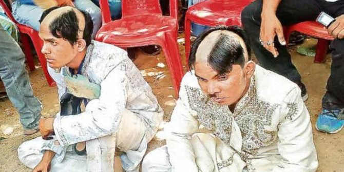 Baru 3 jam menikah, lelaki ini diceraikan isteri dan dicukur gundul