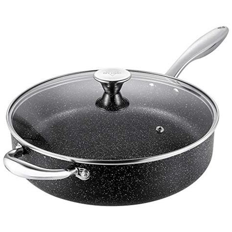 Is blue diamond safe to cook with? Frying Pan with Lid, Deep Saute Pan 11 Inch Stone-Derived