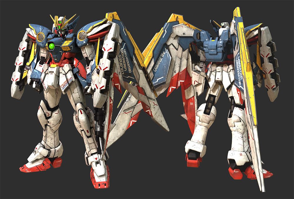 mobile suit report gundam wing aries tallgeese leo deathscythe kai custom katoki virgo wing gundam 3d