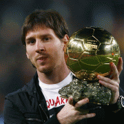 Messi Presents Balon d'Or to Camp Nou
