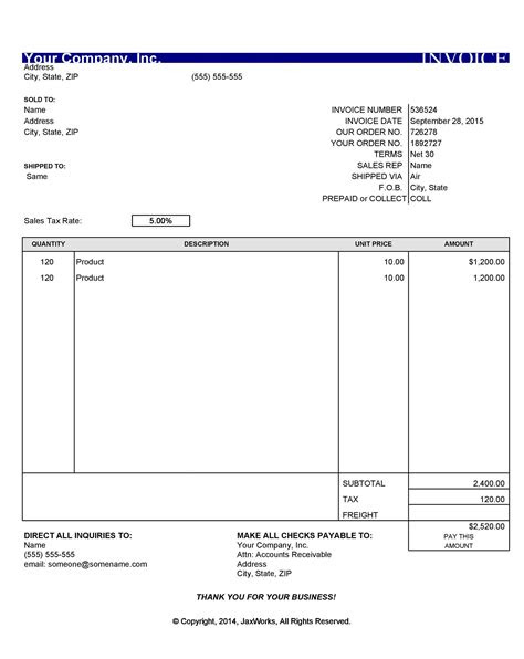  40 invoice templates blank commercial pdf word excel