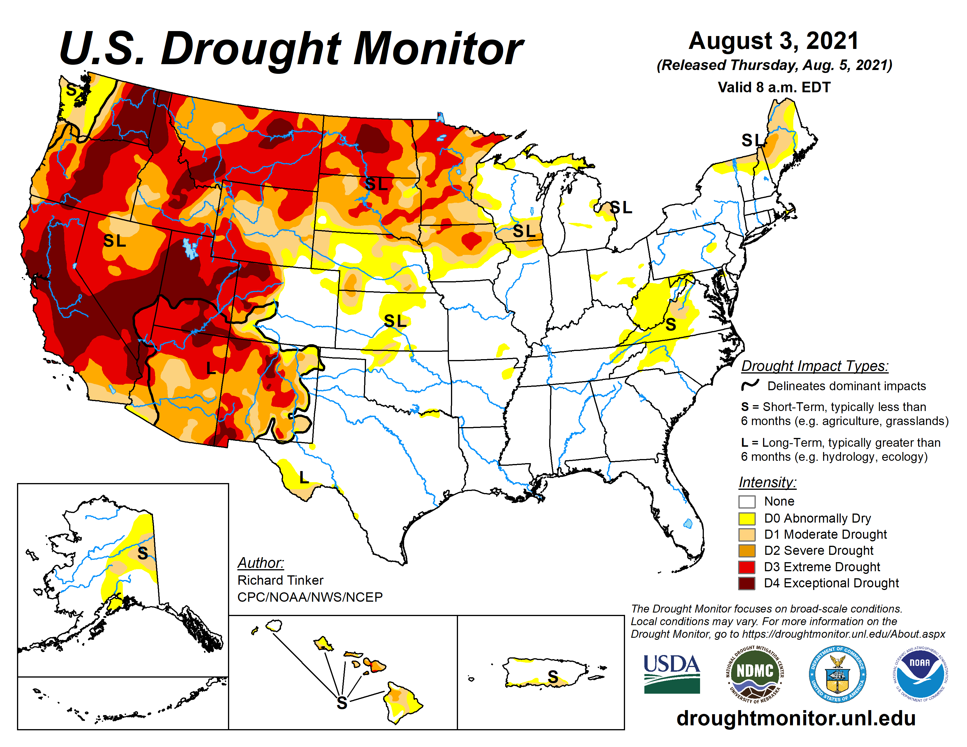 Current Map U S Drought Monitor