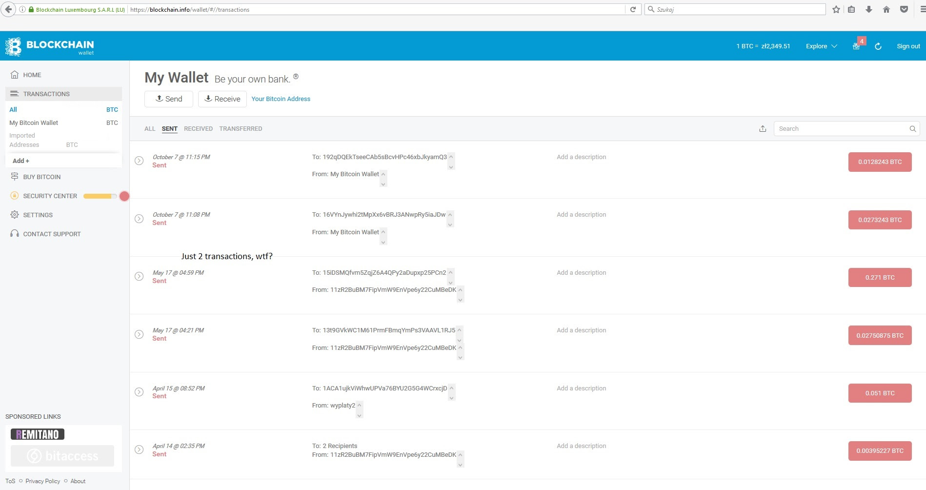 Missing Money On Blockchain Info Wallet And Missing Transaction Info - 
