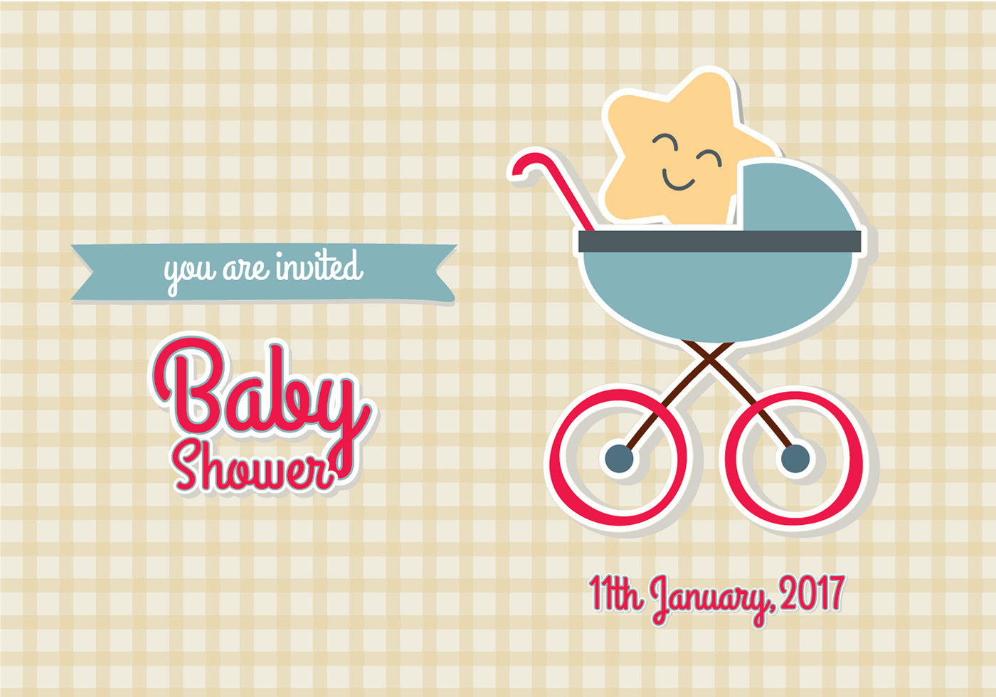Download Baby Shower Invitation Vector Illustration EPS10 ...