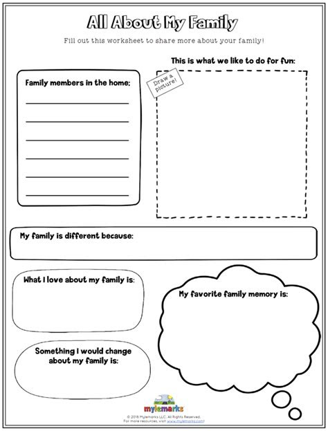 Building trust, family support, kindness, … family relationships worksheets for kids and teens