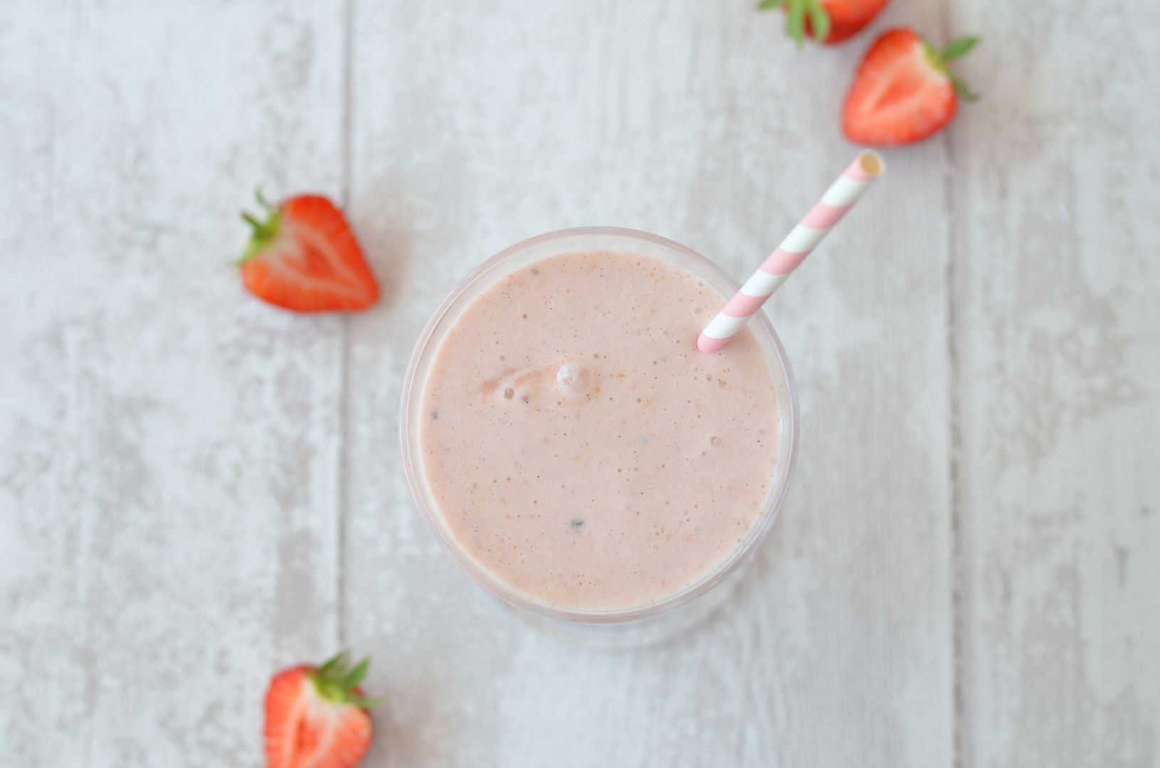 rhubarb strawberry milkshake