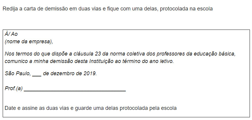 Exemplo De Carta Para Pedido De Demissão – Novo Exemplo