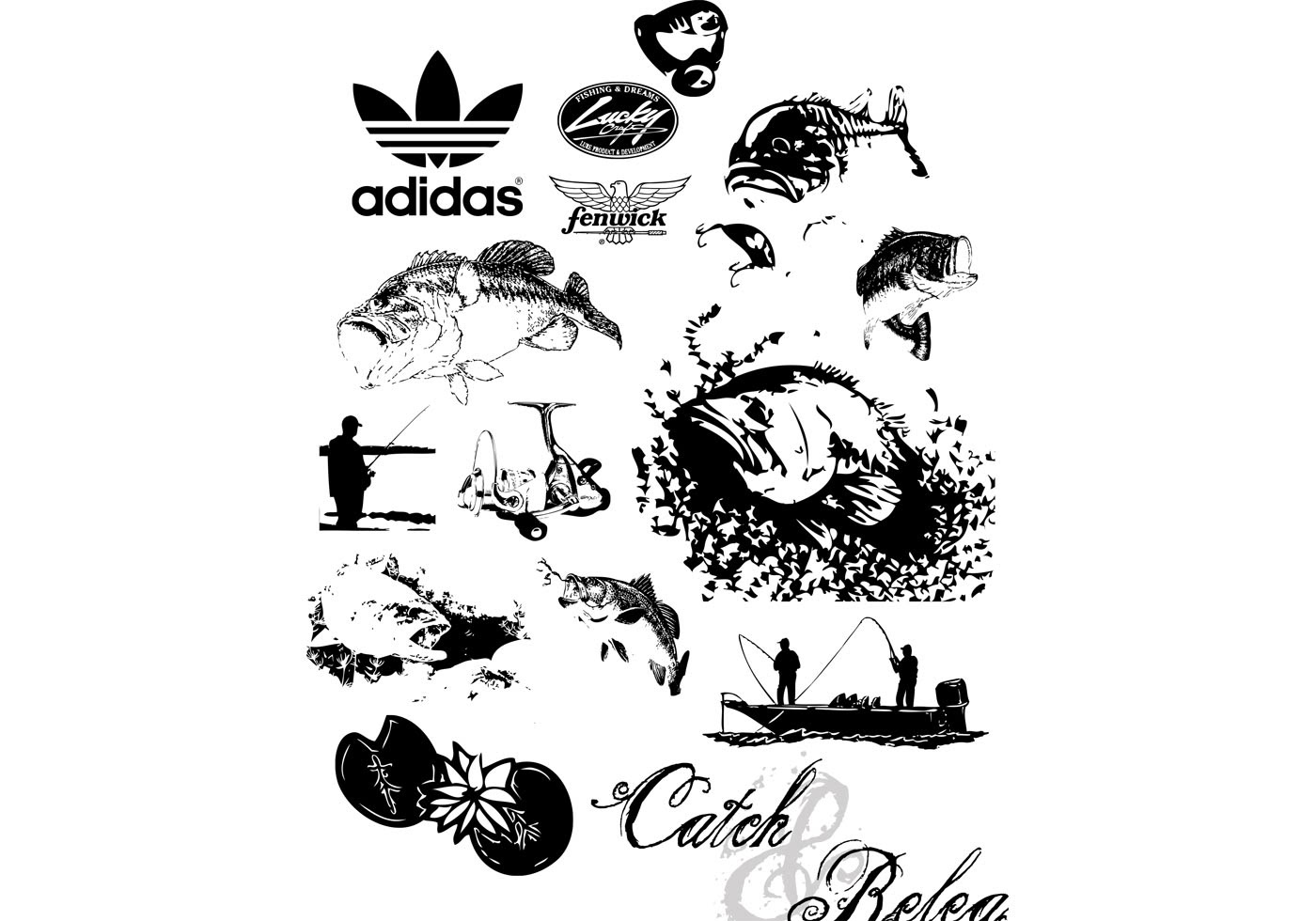 Download Bass Fishing Vectors