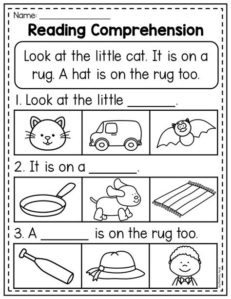  comprehension worksheets kindergarten reading comprehension reading