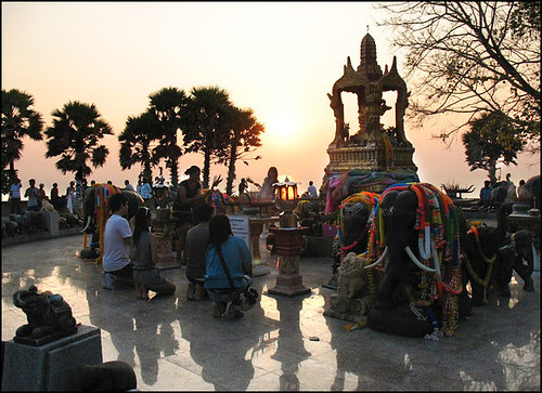 a rocky headland surrounded past times steep cliffs amongst views of the sea too all the islands t Bangkok Thailand Place should to visiting : Sunset at Cape Phromthep