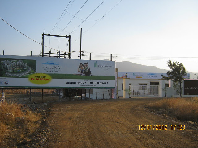 Site of Bharucha and Sons' Collina, 3 BHK Villas &1 BHK 1.5 BHK 2 BHK 2.5 BHK 3 BHK Flats at Kanhe, Vadgaon Maval, near  B. U. Bhandari Landmarks' Belleza N.A. Bungalow Plots with Collector Sanctioned Layout, Pune 412106