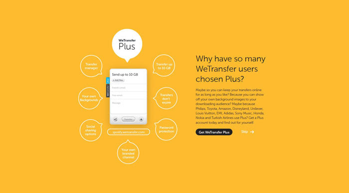 wetransfer File sharing service