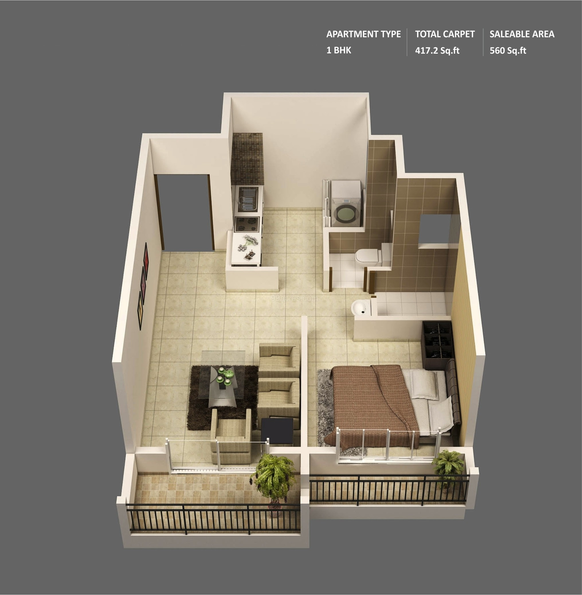 50 One "1" Bedroom Apartment/House Plans | Architecture ...