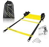 Speed Agility Ladder Kit - 8 rungs (4 metres) - Free Training Bag and Easy to Pack/Unpack. Perfect Equipment to Boost Reaction Speed