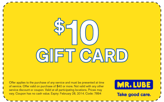 Mr Lube Canada Coupons: $10 Off Any Service Of $40 | Canadian Freebies ...