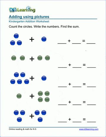 Award winning educational materials designed to help kids succeed. free preschool kindergarten simple math worksheets printable k5