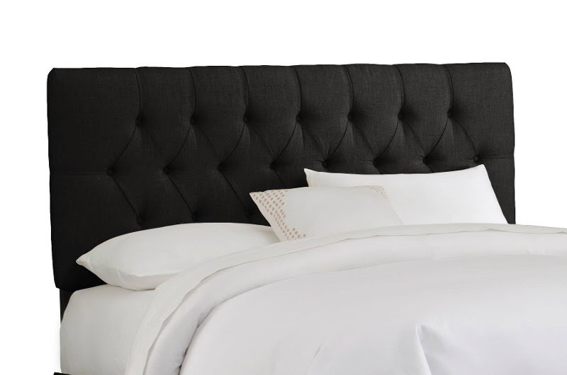 Linen Black Tufted Full Headboard | RC Willey Furniture Store