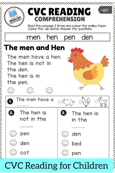  cvc reading comprehension first grade reading comprehension reading