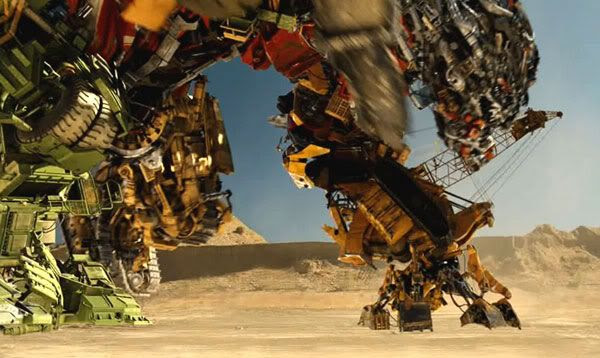 Devastator primed for battle in the Egyptian desert.