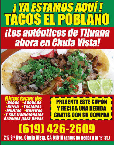 Tacos El Poblano Now In Chula Vista