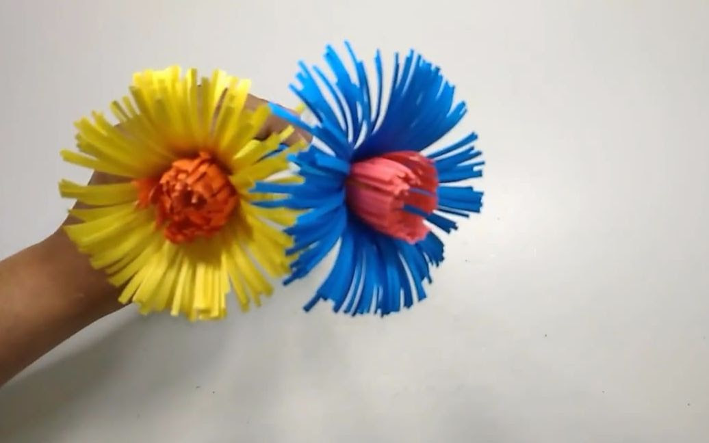 装饰纸花diy 立体花朵011的制作过程 简简单单的美 哔哩哔哩 つロ干杯 Bilibili