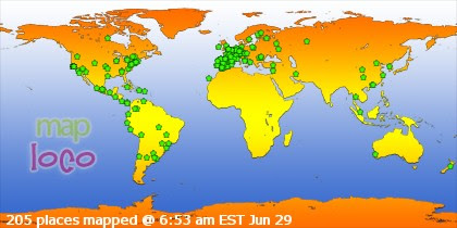 Profile Visitor Map - Click to view visits