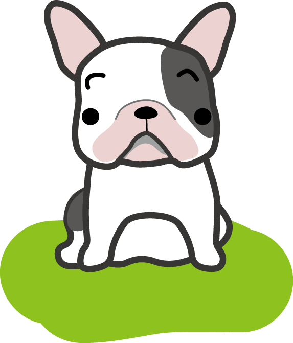 フレンチブルドック 犬のイラスト 無料イラスト フリー素材