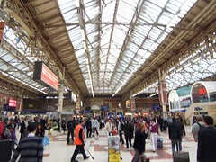 Inside Victoria train station