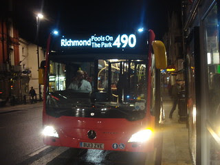 Abellio XMS1/Evobus MBK1 BU13 ZVE on Route 490, Richmond Station