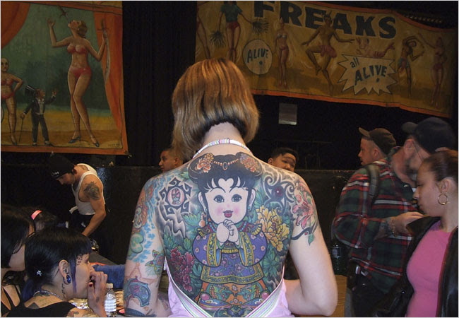 Tattoos, in particular, are not the radical brandings, the bold violations 