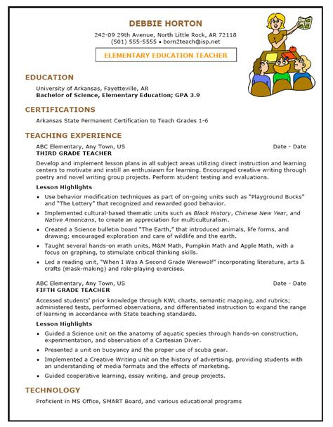 resume  teachers post teacher resumes  sample